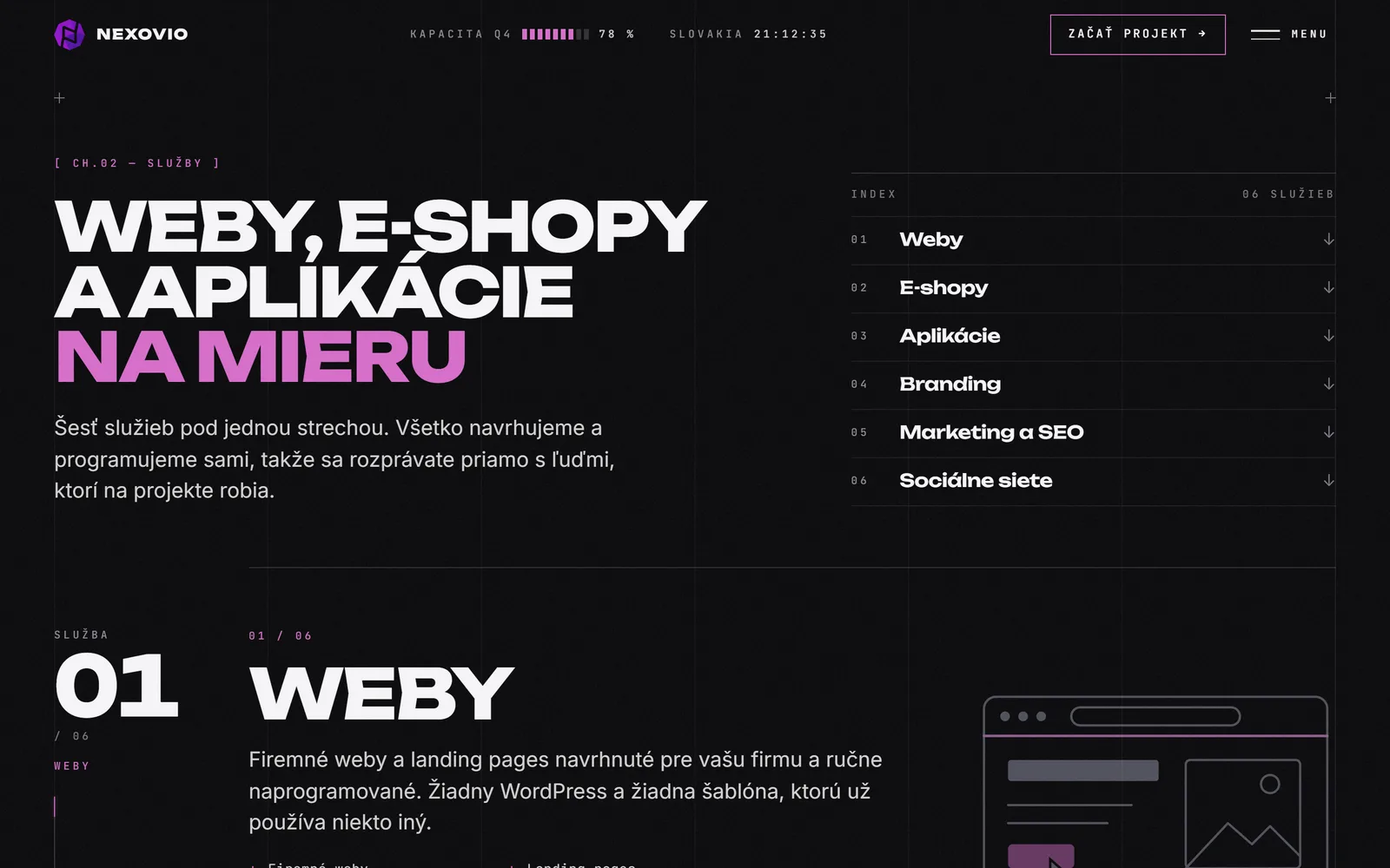 Prehľad služieb